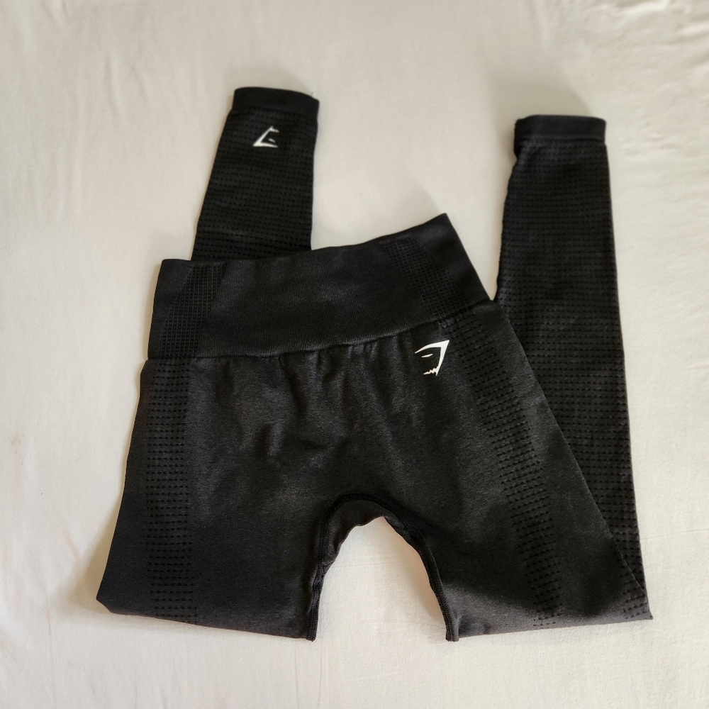 Gymshark leggings charcoal gray black XS